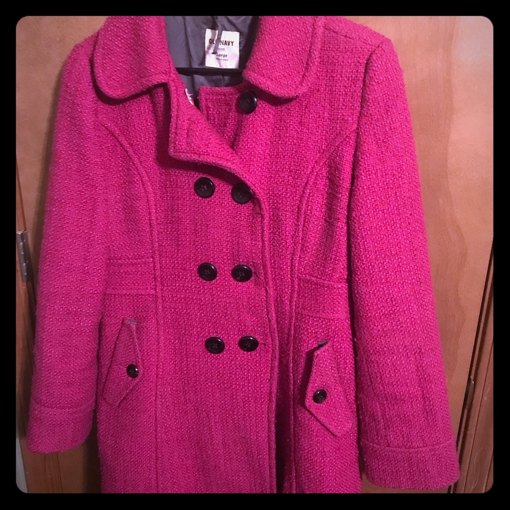 Old Navy Peacoat L Dark Pink Gorgeous